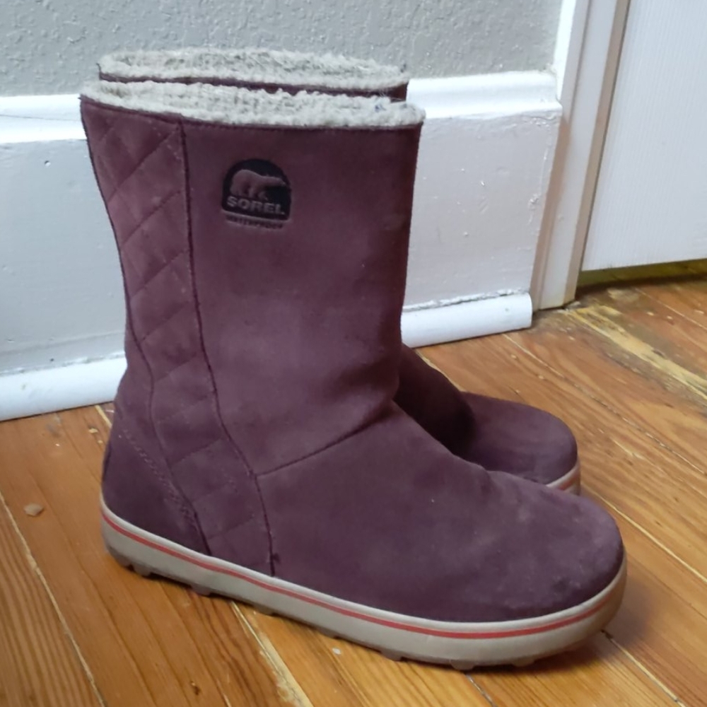 Sorel Women's Glacy Boot Maroon